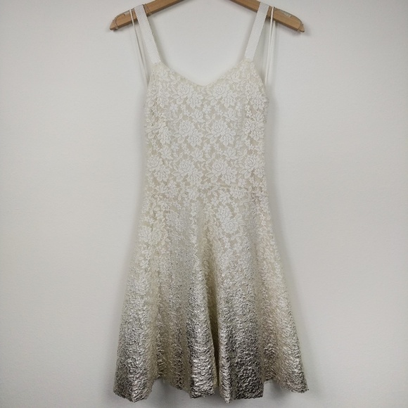 Free People Foil Ombre Lace Fit and Flare Dress - Picture 1 of 7